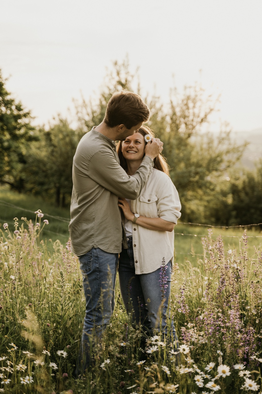Paar-Portrait im nat&uuml;rlichen Licht